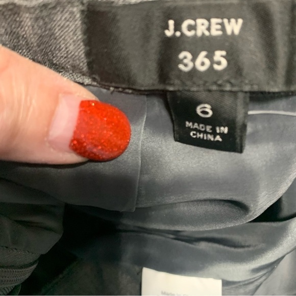 J. Crew 365 Heather Gray Wool Blend Asymmetrical Pencil Skirt - Picture 4 of 9